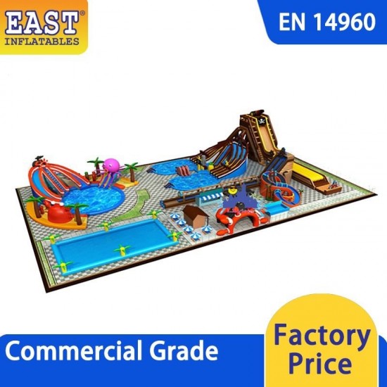 Great Inflatable Water Park Land Amusement Park