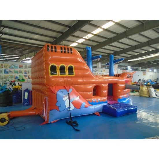 Pirate Ship Jumping Castle With Slide