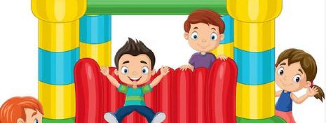 What are the safety precautions to consider when using a bouncy castle?