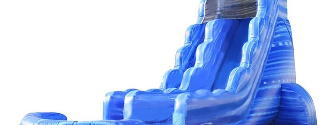 Big Blue Inflatable Water Slide