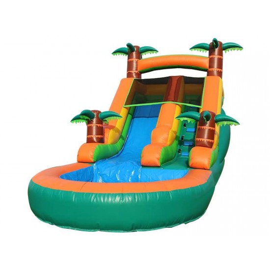 Tropical Slides With Water Pool