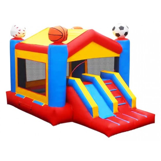 Sports Slide With Basketball Hoop Bounce House