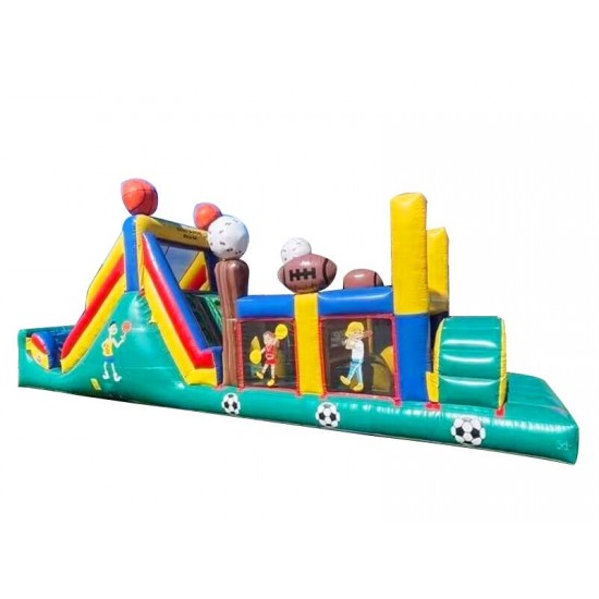 40ft Sports Themed Obstacle Course