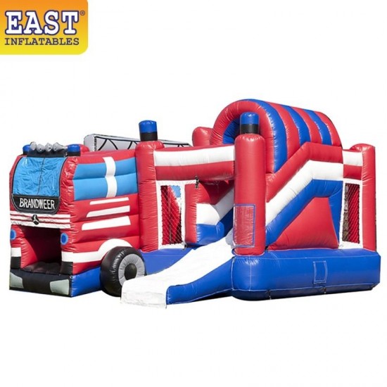 Fire Department Inflatable Jumping Castle Slide