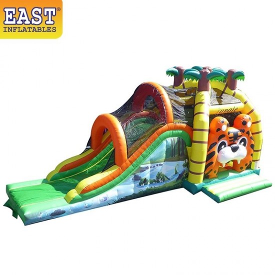 Castelo Bouncy Da Selva Com Tobogã