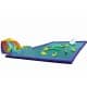 Custom Inflatable Water Parks Pool With Slide And Toys On Land