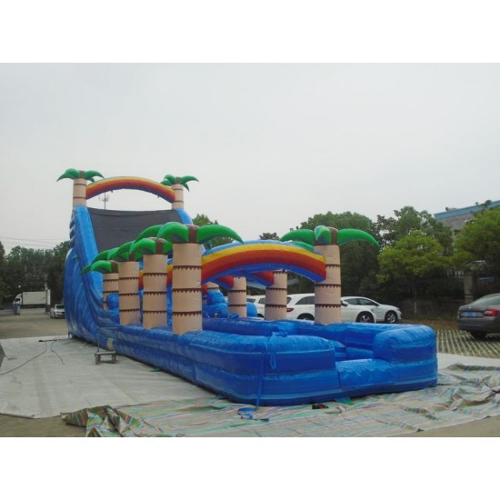 24ft Tropical Dual Lane Water Slide