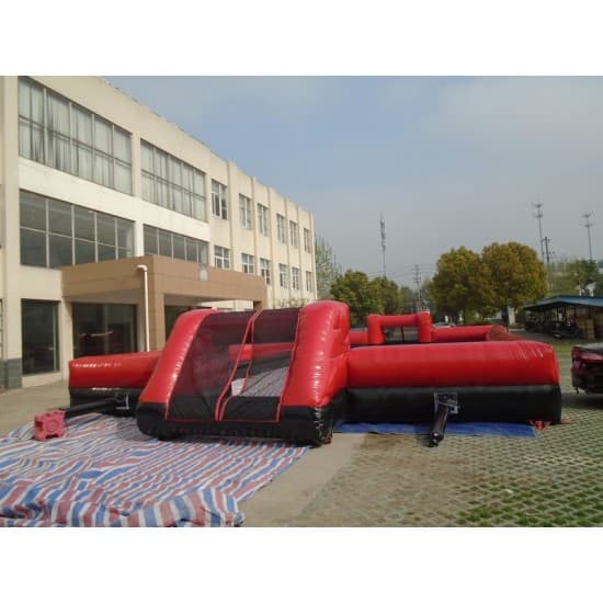 Inflatable Soccer Field Black Red