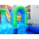 Custom Inflatable Water Parks Pool With Slide And Toys On Land