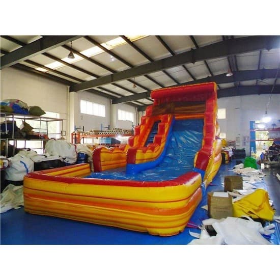 Inflatable Fire And Ice Water Slide