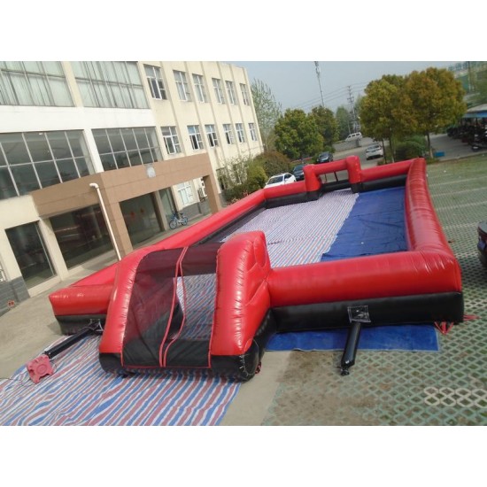 Inflatable Soccer Field Black Red