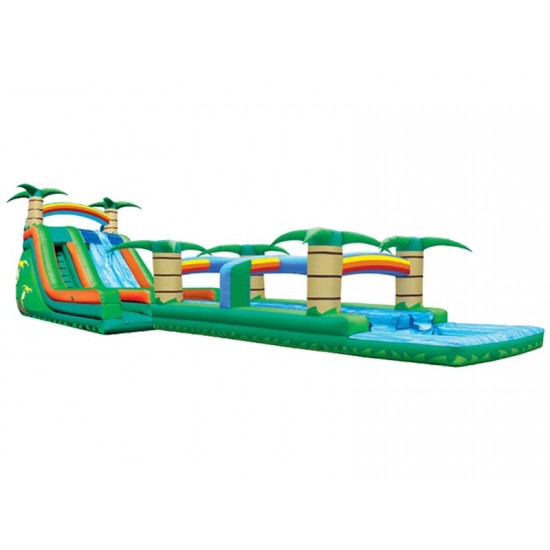 Inflatable Dual Lane Tropical Water Slide