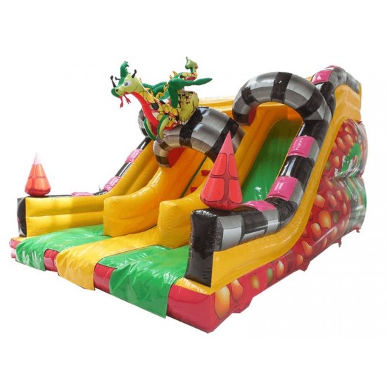 Dragon Double Toboggan Gonflable