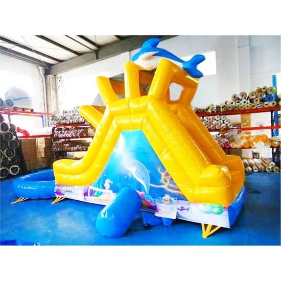 Inflatable Garden Slide Dolphin