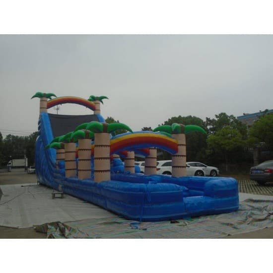 24FT Tropical Dual Lane Water Slide