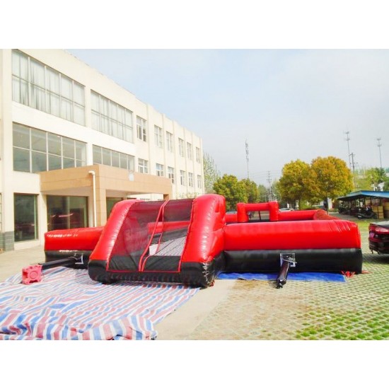 Inflatable Soccer Field Black Red