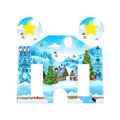 Blow Up Snow Christmas Banner