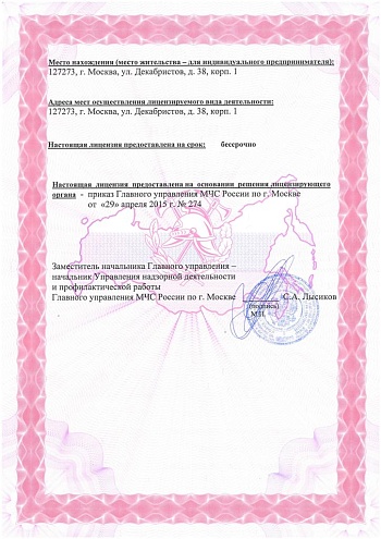 Лицензия МЧС РФ стр.2
