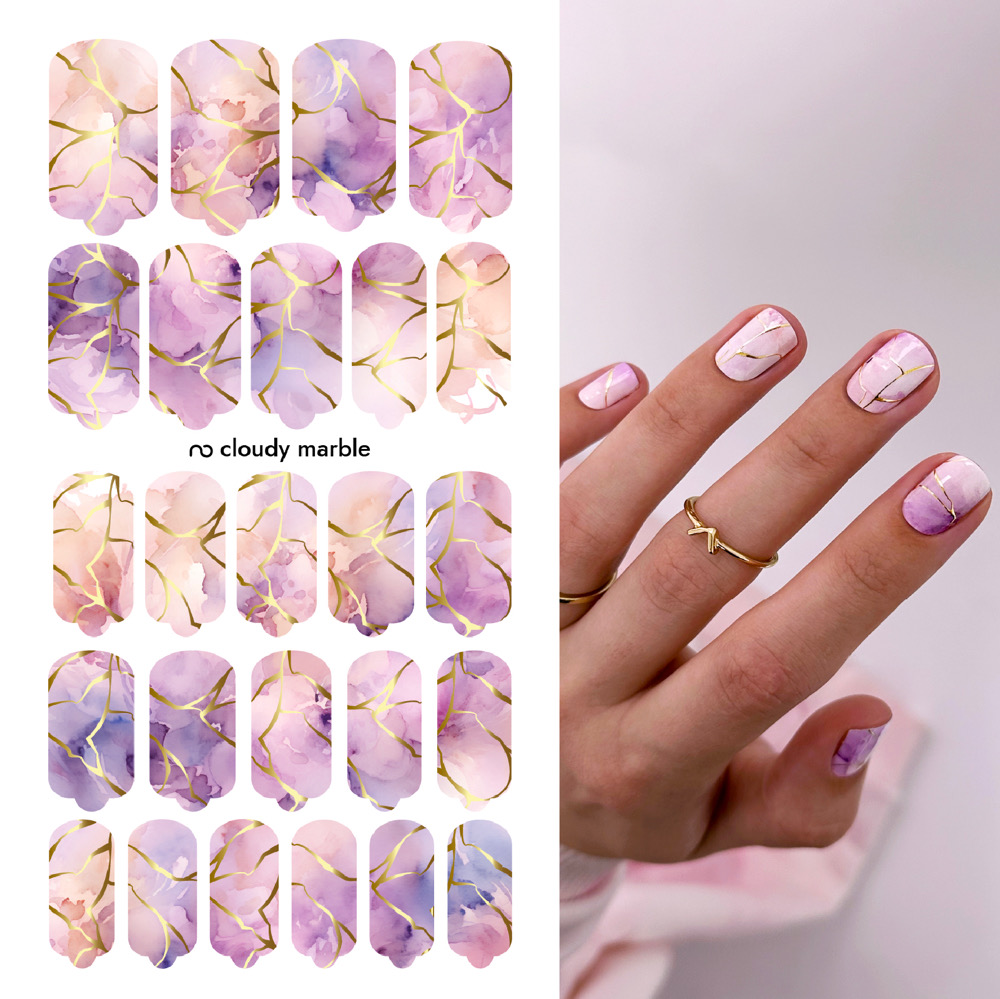 Пленки для дизайна Provocative Nails Cloudy Marble фольгированные