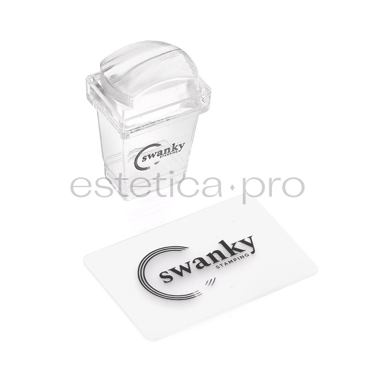 Штамп Swanky Stamping прозрачный, силиконовый, прямоугольный, высокий 2*3 см.