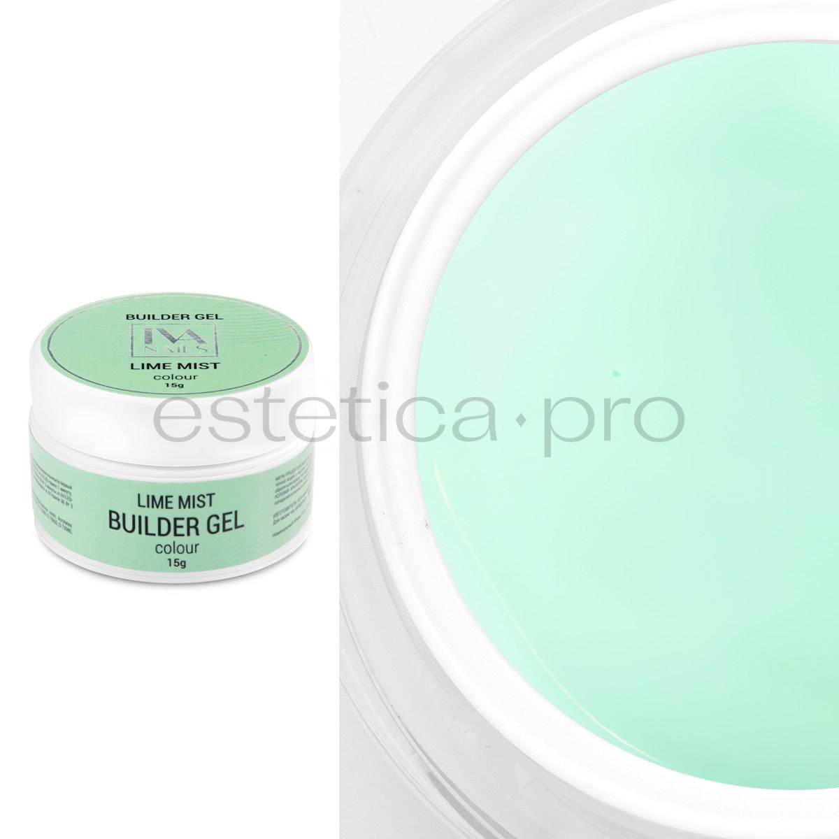 Моделирующий гель IVA Nails Creamy Lime Mist, 15 гр.