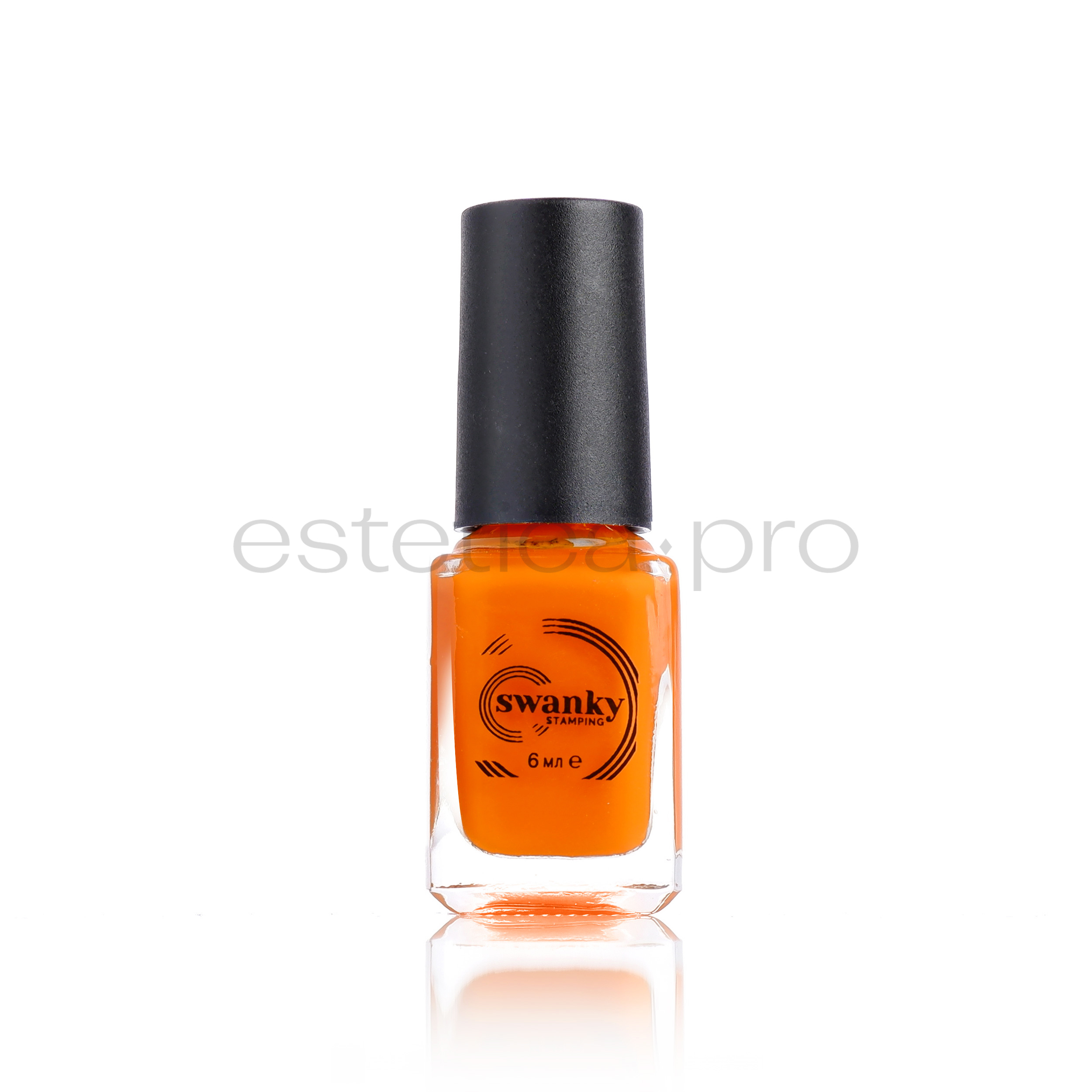 Лак для стемпинга Swanky Stamping №017,неоново-оранжевый, 6 мл.