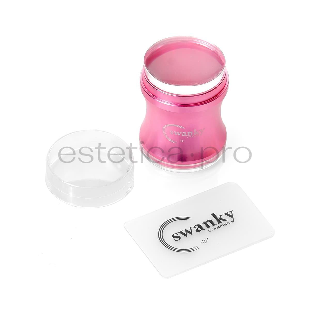 Штамп Swanky Stamping розовый, силиконовый 4 см.