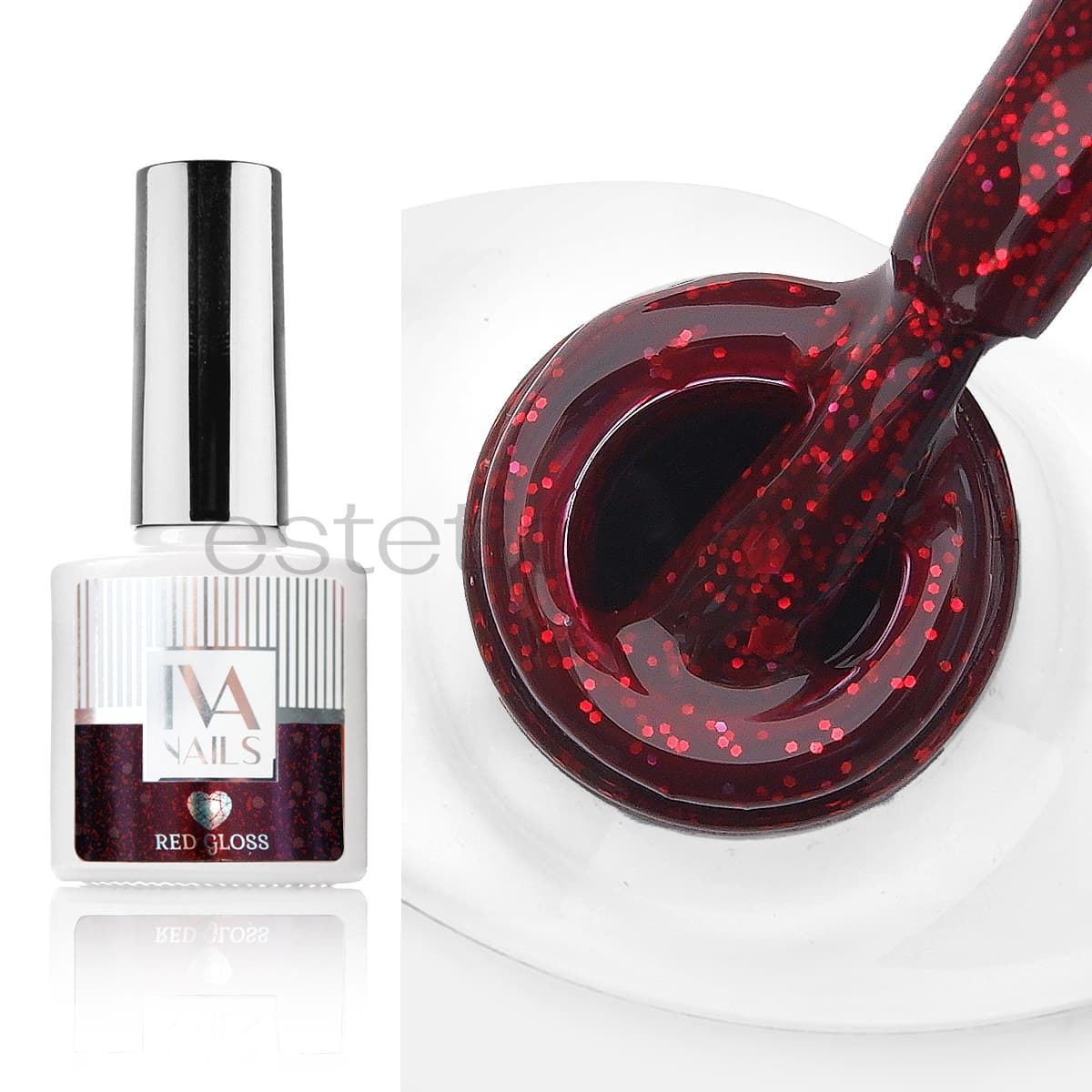 Гель-лак Iva Nails Red Gloss 05, 8 мл.