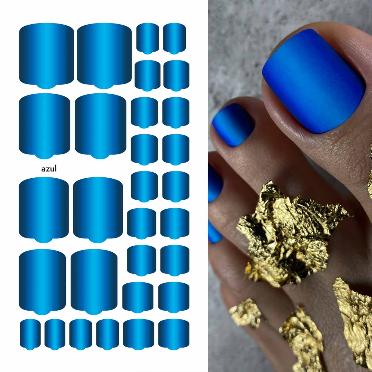 Пленки для педикюра Provocative Nails Azul