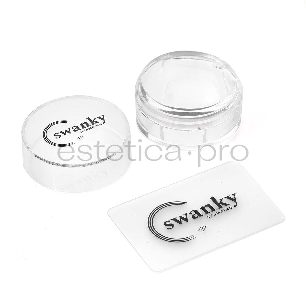 Штамп Swanky Stamping прозрачный, силиконовый, круглый 4 см.