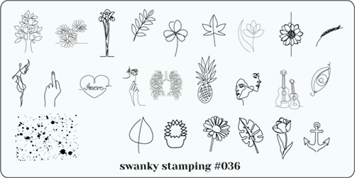Пластина для стемпинга Swanky Stamping 036