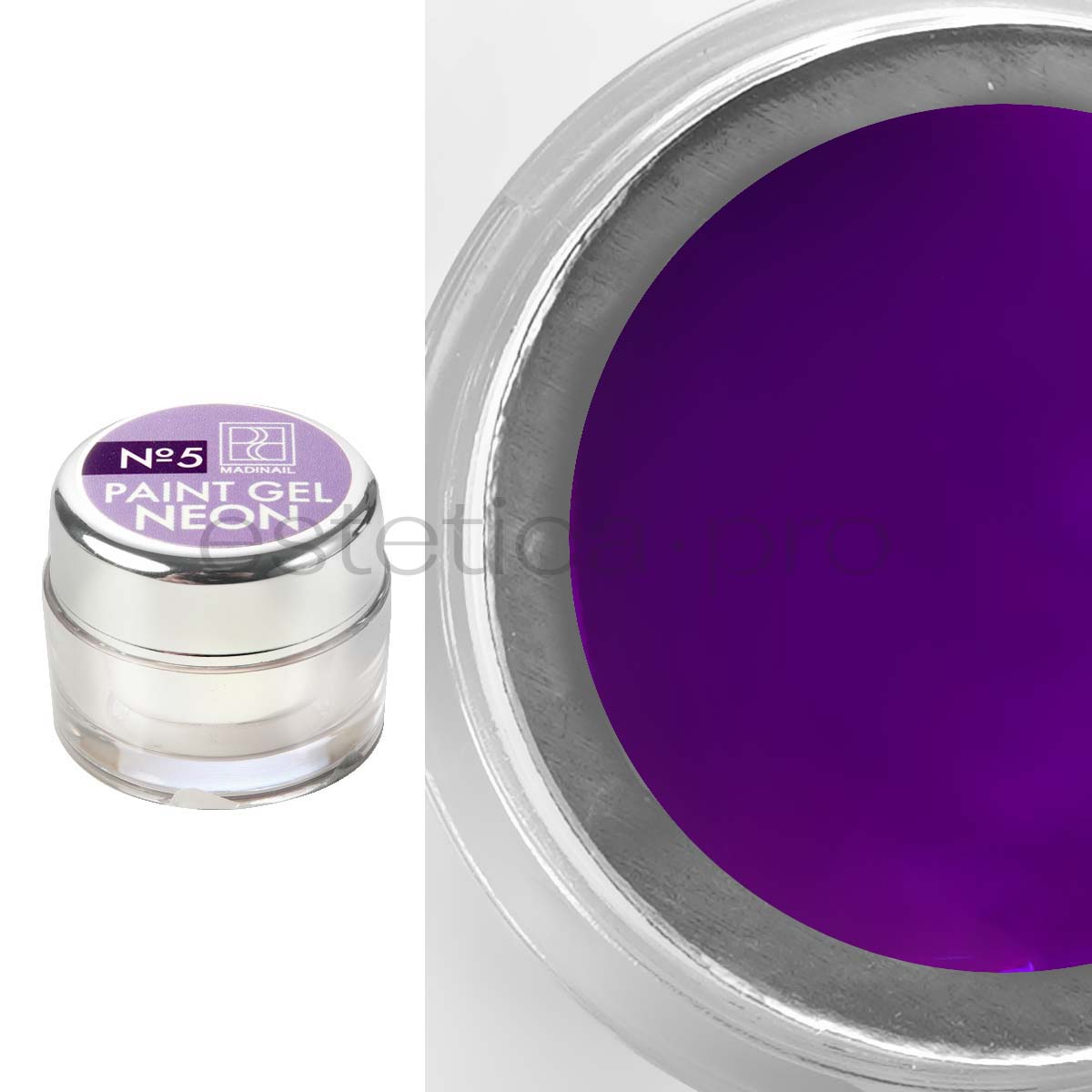Гель-краска без липкого слоя Madinail Neon 05 Фиолетовая