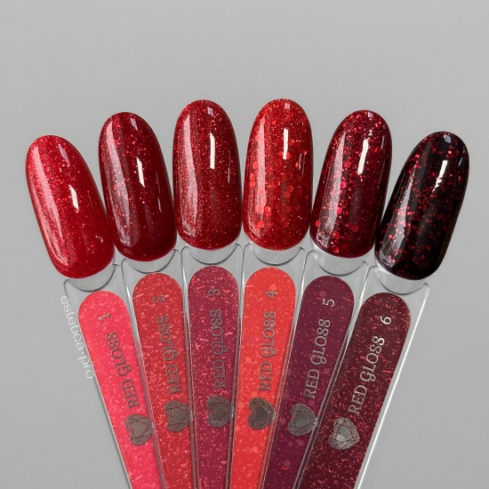 Гель-лаки Iva Nails Red Gloss ( 1, 2, 3, 4, 5, 6)