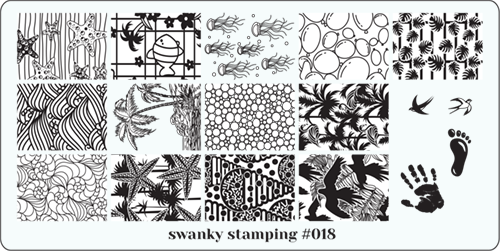 Пластина для стемпинга Swanky Stamping 018
