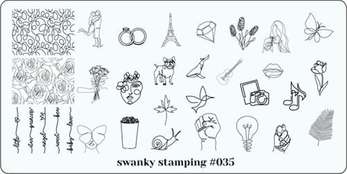 Пластина для стемпинга Swanky Stamping 035