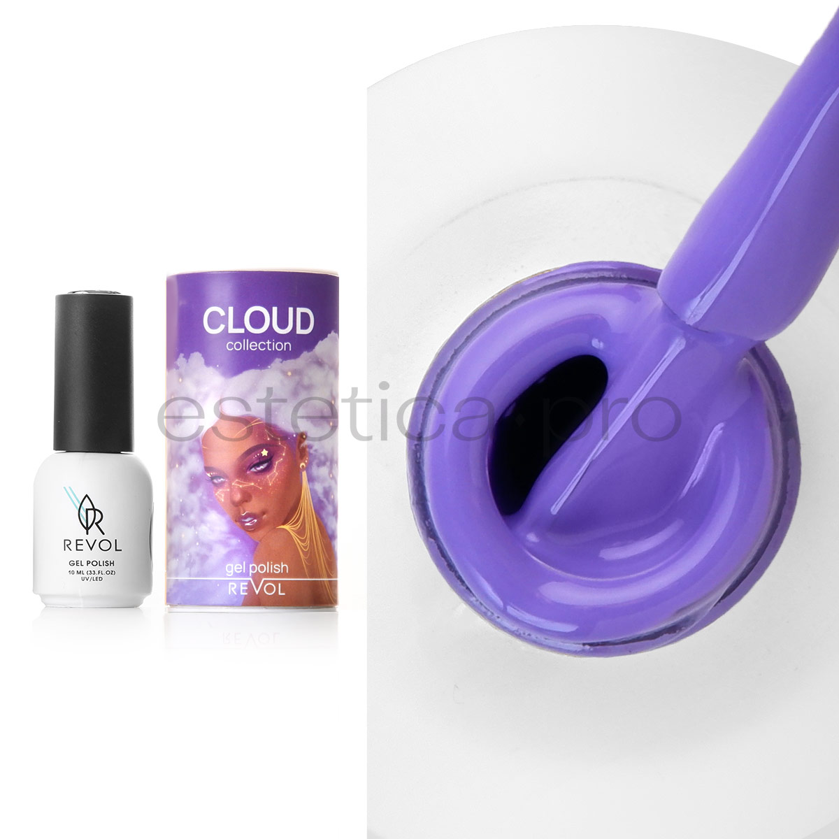 Гель-лак REVOL Cloud Collection 1, Purple Dream, 10 мл.