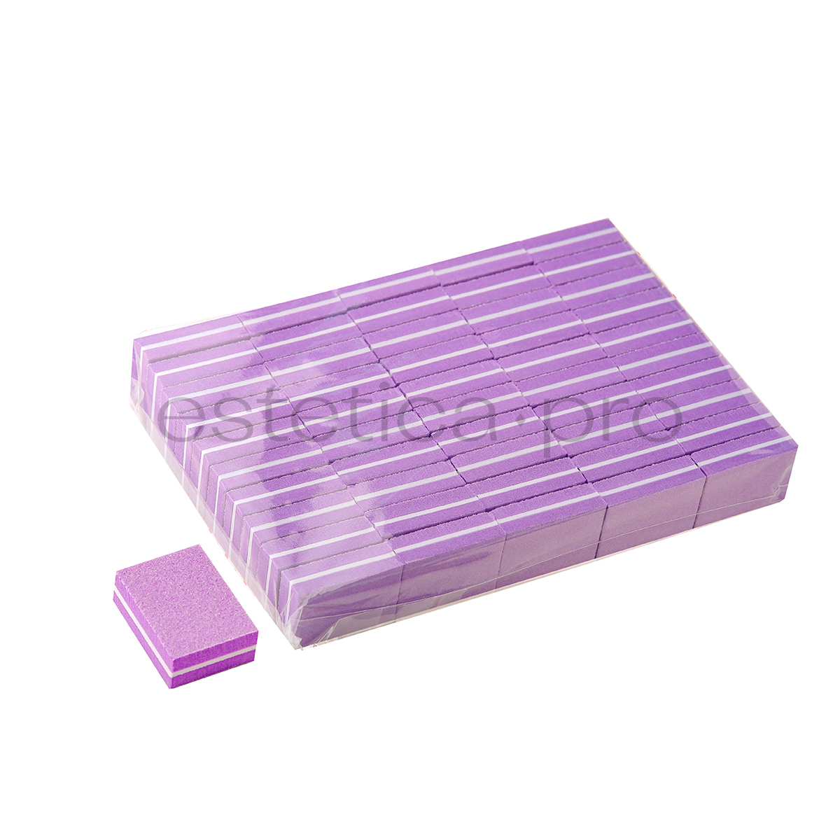 Баф цветной мини для ногтей Lisanail (50 шт.) фиолетовый
