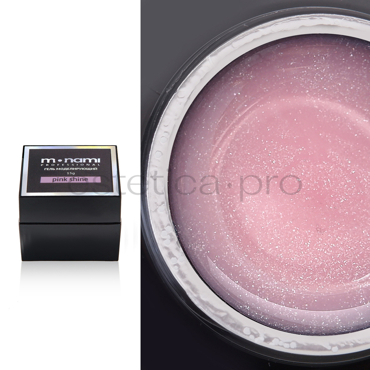 Гель камуфлирующий Monami Pink Shine, 15 гр.