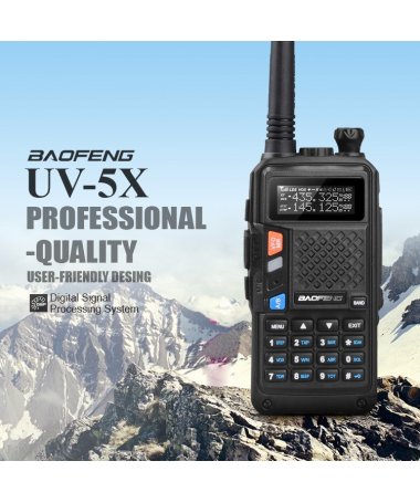 Рация Baofeng UV-5R         5 Ватт c гарнитурой. VHF (136—174 МГц) и UHF (400-520 МГц) 