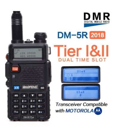 Цифрова рація Baofeng DM-5R PRO          стандарт DMR Tier II 5 Ватт з гарнітурою VHF (136—174 МГц) и UHF (400-480 МГц) 