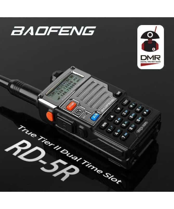 Цифрова рація Baofeng RD-5R стандарт  5 Ватт      VHF/UHF 136-174 МГц/400-520 МГц