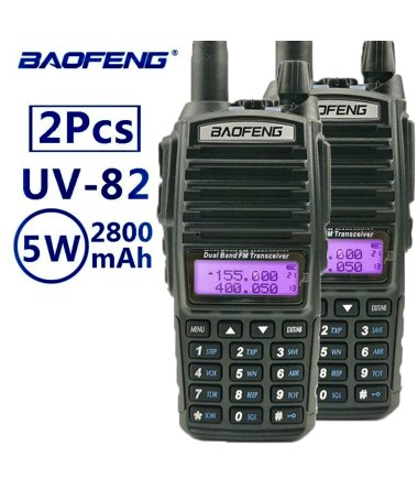 Комплект 2 рації BAOFENG UV-82 5 ватт               Dualband діапазони VHF/UHF