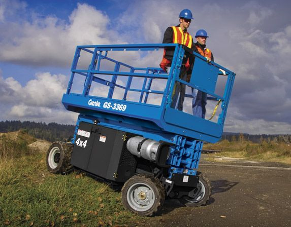 33 foot rough terrain scissor lift