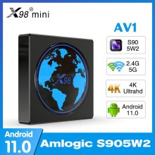 X98 mini Android Box Decodeur Amlogic S905W2 4K 5G