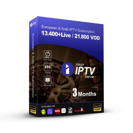 3 months Mega ott iptv Subacription 13400+live channels 30000+ VOD Hot XXX Free Test