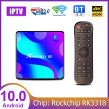 x88 pro 10 tv box android BT4.0 4K RK3318 Smart Media Player avec iptv 1 an