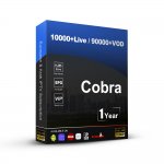 12 Months Cobra IPTV Full Europe UK French Arbaic IPTV Subscription 4K Full HD with XXX for M3u URL Android box