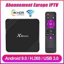 Smart TV Box X88mini Android 9.0 Lecteur multimedia en continu Quad-Core