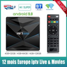 HK1 Super Android 9.0 Smart TV BOX RK3318 TV HD Wifi