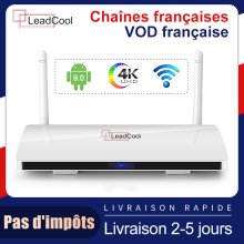 Leadcool TV box Francaise 1 An IPTV android 9.0 S905W 4K Media Player - Taxe Gratuite